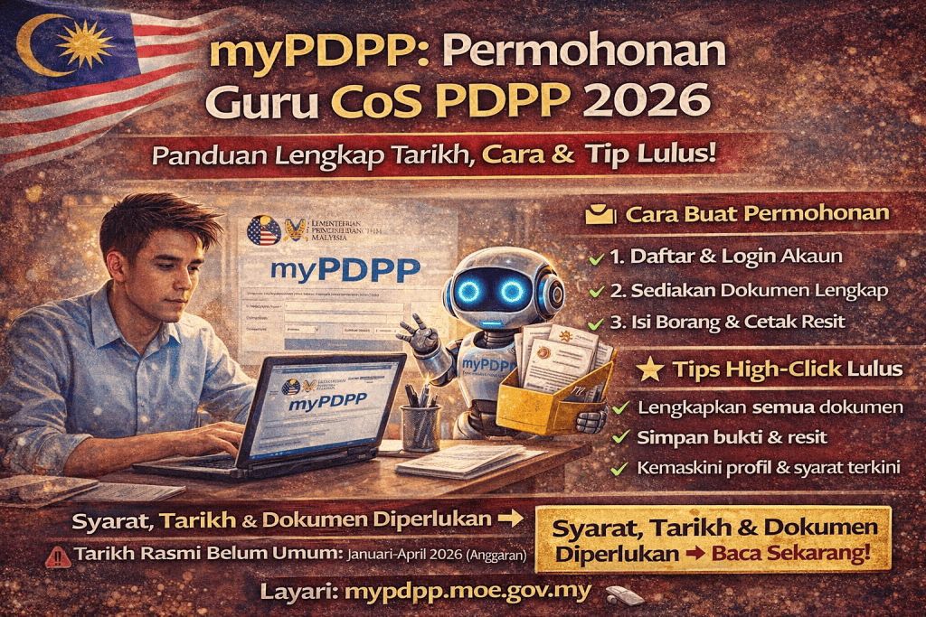 myPDPP: Panduan Lengkap Permohonan Guru CoS PDPP 2026 (Tarikh, Cara ...