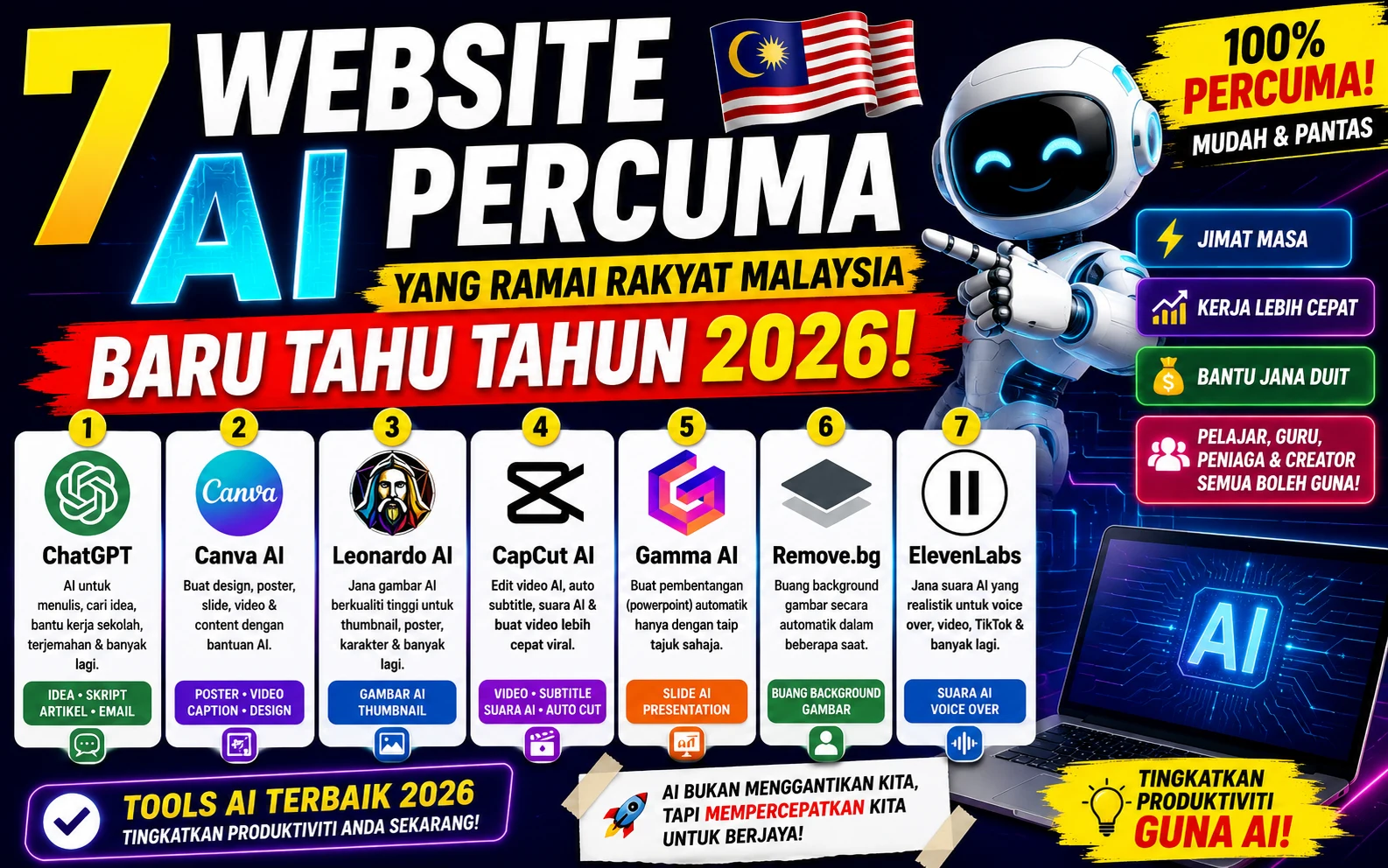 7 Website AI Percuma Yang Ramai Rakyat Malaysia Baru Tahu Tahun 2026 ...